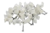 Kabelkanal / Kabelschlauch - Nordic Quality Cable clip flat 6x10mm White 25 pcs. - 222796