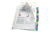 Archivierung und Aufbewahrung - Esselte - divider - 12 parts - for A4 Maxi - capacity: 30 sheets - tabbed - clear glass - 414170