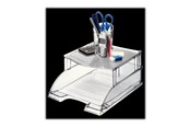 Archivierung und Aufbewahrung - Leitz Plus - letter tray riser - transparent grey - 52340092
