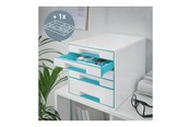 Archivierung und Aufbewahrung - Leitz WOW CUBE Schubladenbox Eisblau - 52142051