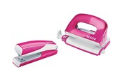 Schreibtischzubehör - Leitz NeXXt WOW Set Mini-Heftgerät und -Locher Pink - 55612023