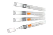 Utensilien zum Schreiben und Zeichnen - Nobo Marker für Glas-Whiteboards, trocken abwischbar, 4 Stück, schwarz Weiß - 1905323