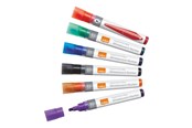 Utensilien zum Schreiben und Zeichnen - Nobo Liquid Ink Whiteboard Pens Bullet Tip 12 Pack Assorted - 1901072