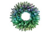 Smart-Home - Twinkly Pre-lit Wreath – 50 RGB LED Regal 24" Green Wire Plug Type C - GD20P4425P00