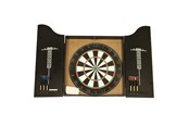 Brettspiele - Nordic Games Dartskive klassisk i dartskab med dartpile - 809-074