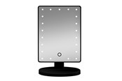 Kosmetik Spiegel - Gillian Jones Makeup Mirror w. Heart LED Light & Touch Function Black - 5713982011494
