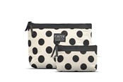 Kosmetik Spiegel - Cimi A-Shaped 2-pcs Cosmetic Bag Set - Black and White - 5706402001632