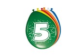 Spielzeug - Folat BV Number Balloons 5 years 8pcs. - 08205