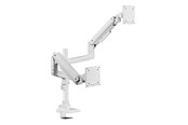 Monitorhalterung - Alterzone  Arm Luxe Duo Schwere Dual-Monitorarm, Weiß - ALZARMLX-DW