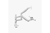 Monitorhalterung - Alterzone  Arm Luxe Schwere Einzel-Monitorarm mit Laptop-Ablage, Weiß - ALZARMLXLT-DW