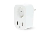 Smart-Home - Nedis SmartLife Smart Plug Wi-Fi Strommesser 3680 W Typ F (CEE 7/7) / 1x USB-C / 2x USB Weiß - WIFIP151FWT