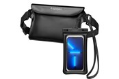 Handys - Cover & Cases - Spigen Aqua Shield WaterProof Floating Case + WaterProof Waist Bag A621 Set - black - AMP04533