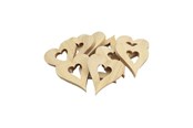Kunst & Handwerk Ausstattung - Colorations - Wooden Heart Decorations Large 20pcs. - 31WD14