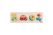 Baby Spielzeug - Goki Wooden Stud Puzzle My Toys 4 pcs. - 57356