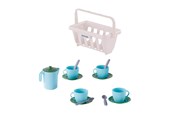 Rollenspiele - Cavallino Toys Cavallino Crockery in Basket Blue 15 pieces. - 8325SF01