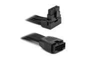 Stromkabel (Intern) - DUTZO Sleeved PCI-E 12V-2x6 Verlängerungskabel - Lock pin up - Schwarz - DSC-PE12V2X6-PU-30-BLK