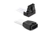 Stromkabel (Intern) - DUTZO Sleeved PCI-E 12V-2x6 Verlängerungskabel - Lock pin up - Weiß - DSC-PE12V2X6-PU-30-WHT