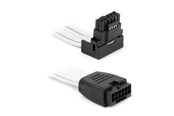 Stromkabel (Intern) - DUTZO Sleeved PCI-E 12V-2x6 Verlängerungskabel - Lock pin down - Weiß - DSC-PE12V2X6-PD-30-WHT