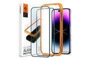 Handys - Schutzfolie - Spigen tR Align Master 2 Pack - FC black - iPhone 14 Pro - AGL05216
