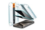 Handys - Schutzfolie - Spigen Glass tR EZ Fit HD Privacy 1 Pack - iPhone 15 Pro Max - AGL07118