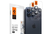 Handys - Anderes Zubehör - Spigen Glass tR EZ Fit Optik Pro 2 Pack - blue titanium - iPhone 17/16/15 Pro / 17/16/15 Pro Max - AGL07164