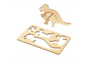 Kunst & Handwerk Ausstattung - Colorations - Create and Decorate your Wooden 3D Puzzle Dinosaur Set of 4 - DINPUZ