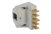 Kabel und Drähte - Nordic Quality Connector 3P+N+J Angled (D) Light Gray - 303968