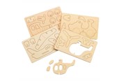 Kunst & Handwerk Ausstattung - Colorations - Make and Decorate your Wooden 3D Vehicles Set of 4 - VEHPUZ