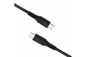 USB Kabel - FIXED LIQUID Silicone 60W - USB-C <-> USB-C - 0.5m - Schwarz - FIXDLS-CC05-BK