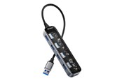 USB-Hubs - Deltaco Transparent USB-A hub 5 Gbps 4x USB-A USB-Hubs - 4 - Transparenter - UH-736