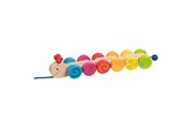 Baby Spielzeug - Goki Wooden Pull Animal Caterpillar - 54899
