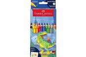 Utensilien zum Schreiben und Zeichnen - Faber-Castell Buntstift Jumbo Grip Dino 8+2 Kartonetui - 110922