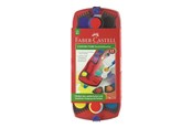 Kreativ-Spiele - Faber-Castell Farbkasten Connector 12 Farben rot - 125030
