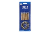 Spielzeug - Haza Witbaard Cake Candles with Holders Gold 12pcs. - 403023