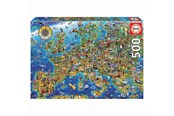 Puzzle - Educa 500 Teile Verrückte Europakarte Puzzle - 80-17962