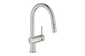 Mischbatterien und Armaturen - Grohe Minta Kitchen faucet with pull-out C-spout Supersteel - 32321DC2