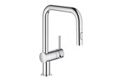 Mischbatterien und Armaturen - Grohe Minta Kitchen faucet with pull-out U-spout Chrome - 32322002