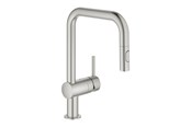 Mischbatterien und Armaturen - Grohe Minta Kitchen faucet with pull-out U-spout Supersteel - 32322DC2