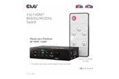 Video Audio Switcher - Club 3D CSV-1381 - video/audio switch - 3-to-1 8K 60 Hz/4K 120 Hz - 4 ports - CSV-1381