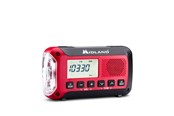 DAB, Netzwerk und Radiowecker - MIDLAND ER250 BT Emergency Bluetooth Radio - Solar - Dynamo - 130 Lumens Flashlight - 2600mAh Powerbank - AM/FM - Mono - Rot - C1587