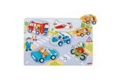 Puzzle - Goki Wooden Stud Puzzle Vehicles with Sound 6 pcs. Holz - 57399