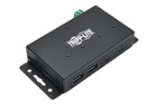 USB-Hubs - Eaton series 4-Port Industrial-Grade USB 3.1 Gen 2 Hub - 10 Gbps 2 USB-C & 2 USB-A 15 kV ESD Immunity Iron Housing USB-Hubs - 4 - Schwarz - U460-2A2C-IND