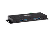 USB-Hubs - Eaton series 7-Port Industrial-Grade USB 3.1 Gen 2 Hub - 10 Gbps 4 USB-A & 3 USB-C 15 kV ESD Immunity Metal Housing TAA USB-Hubs - 7 - Schwarz - U460-4A3C-IND