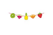 Spielzeug - Folat BV Garland Tropical Fruit 6mtr. - 20707