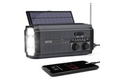 DAB, Netzwerk und Radiowecker - Lippa Emergency Radio - Solar - Dynamo - 5000 mAh Power Bank - AM/FM - Mono - schwarz - LPFMR02