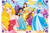 Puzzle - Clementoni Jigsaw Puzzle Super Color Maxi Disney Princess 104pcs. Boden - 23714
