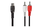 Audio Kabel - Nedis subwoofer cable - 20 cm - CAGB24020BK02
