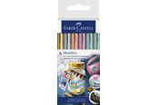 Utensilien zum Schreiben und Zeichnen - Faber-Castell Metallics Marker 6er Kartonetui - 160706
