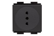 Andere Kabel - Crestron Electronics Crestron FT2A-PWR-IT series FT2A-PWR-IT-1-BASIC - power socket mechanism - Italy - 1 power socket - black - FT2A-PWR-IT-1-BASIC