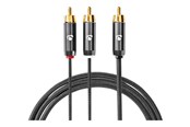 Audio Kabel - Nedis subwoofer cable - 3 m - CATB24000GY30
